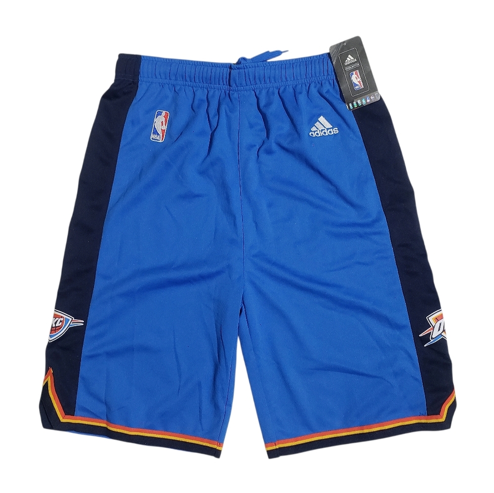 Adidas NBA Oklahoma City Thunder YOUTH Replica Basketball Shorts XL Blue NWT